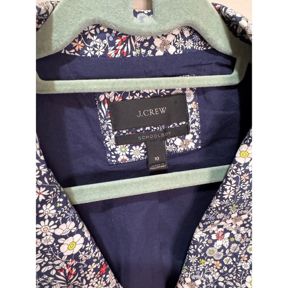 J Crew Schoolboy Liberty of London Art fabric cotton floral blazer jacket Sz 10 - Picture 6 of 8